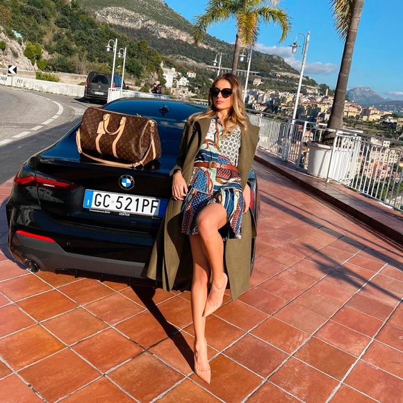 NWT ZARA Printed Dress Chain Print XS Blogger Fav - Picture 1 of 9